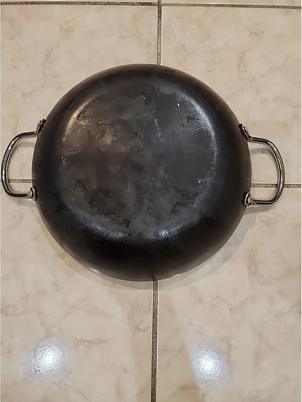 11.50Inch Carbon Steel Flat Bottom Wok SEASONED and Ready to Enjoy